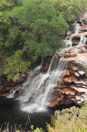 simsearch:862-06540920,k - South America, Brazil, Bahia, Chapada Diamantina, Parque Nacional da Chapada Diamantina, Mucugezinho River and the Diabo Falls Foto de stock - Con derechos protegidos, Código: 862-06540863