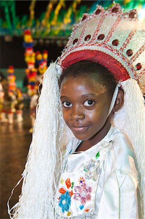 simsearch:862-06540915,k - South America, Brazil, Maranhao, Sao Luis, a young black girl in traditional costume at the Bumba Meu Boi festival in the Praca Aragao Stockbilder - Lizenzpflichtiges, Bildnummer: 862-06540894