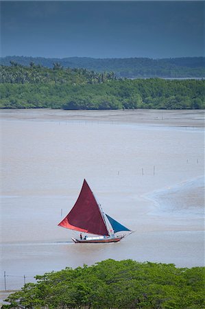 South America, Brazil, Maranhao, Saveiro in the Baia de Sao Marcos photographed from Alcantara Stock Photo - Rights-Managed, Code: 862-06540901