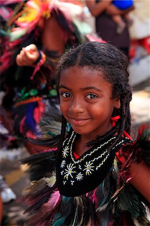 simsearch:862-06540904,k - South America, Brazil, Maranhao, Sao Jose de Ribamar, little girl in traditional costume at the Bumba Meu Boi celebrations in the streets of the town Stock Photo - Rights-Managed, Code: 862-06540910