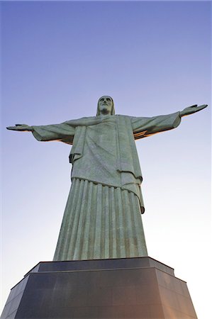 simsearch:862-06675805,k - South America, Brazil, Rio de Janeiro State, Rio de Janeiro city, Corcovado, The art deco Christ statue, Cristo Redentor, on Corcovado Stockbilder - Lizenzpflichtiges, Bildnummer: 862-06540966