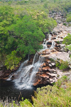 simsearch:862-06540920,k - South America, Brazil, Bahia, Chapada Diamantina, Parque Nacional da Chapada Diamantina, Mucugezinho River and the Diabo Falls Foto de stock - Con derechos protegidos, Código: 862-06541014