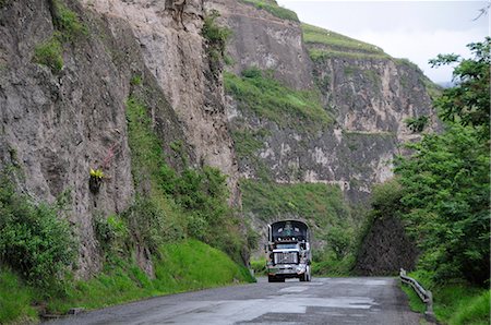 freeways trucks - Truck along the highway at the Canyon north of Pasto, Colombia, South America Stock Photo - Rights-Managed, Code: 862-06541109
