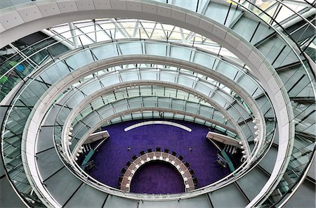 european modern architecture - Europe, England, London, City Hall Staircase Stock Photo - Rights-Managed, Code: 862-06541347