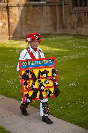 simsearch:862-06540904,k - Southwell, England. The traditional march of the Southwell pence by Morris dancers as part of the Southwell gate Morris festival. Stock Photo - Rights-Managed, Code: 862-06541374