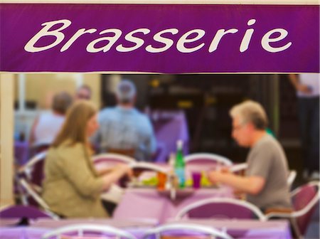 french cafe, people - France, Provence, Orange, Brasserie, couple dining Stock Photo - Rights-Managed, Code: 862-06541562