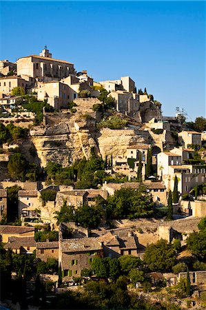 Town of Gordes, Vaucluse, Provence, France Foto de stock - Con derechos protegidos, Código: 862-06541730