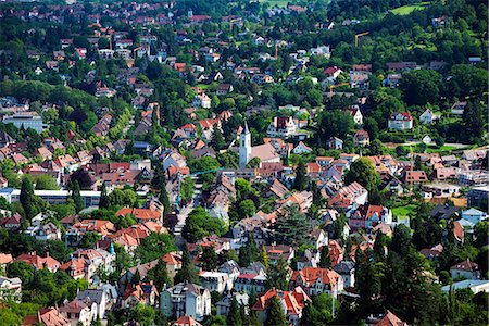 suburban roofs - Europe, Germany, Freiburg, Baden Wurttemberg, Stock Photo - Rights-Managed, Code: 862-06541780