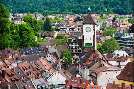 simsearch:862-06542520,k - Europe, Germany, Freiburg, Baden Wurttemberg, old town city gate Foto de stock - Con derechos protegidos, Código: 862-06541799