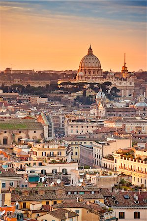 View from the top of Vittoriano, Rome, Lazio, Italy, Europe. Foto de stock - Direito Controlado, Número: 862-06541997