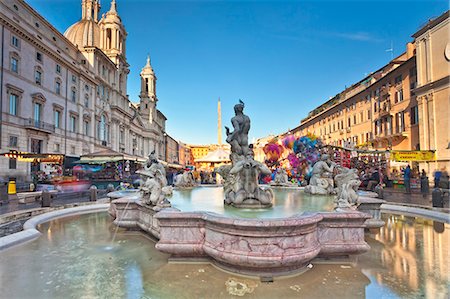 piazza navona - Piazza Navona, christmas fair, Rome, Lazio, Italy, Europe. Fotografie stock - Rights-Managed, Codice: 862-06541992