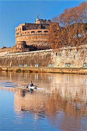 fiume tevere - Mausoleum of Hadrian, Rome, Lazio, Italy, Europe Fotografie stock - Rights-Managed, Codice: 862-06542016