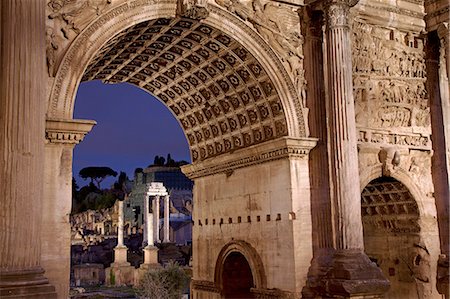 simsearch:862-06542085,k - Rome, Lazio, Italy, Detail of Septimus Severus Arch at the Foro Romano. Unesco Stock Photo - Rights-Managed, Code: 862-06542079