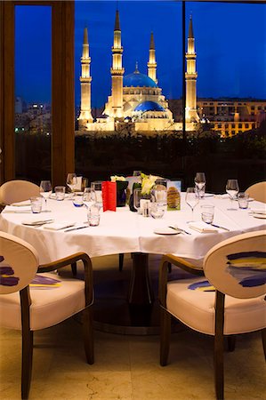 Lebanon, Beirut. Indigo Restaurant at the Le Gray Hotel. Foto de stock - Con derechos protegidos, Código: 862-06542330