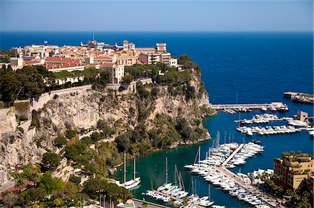 simsearch:862-06542387,k - View of Le Rocher and Fontvieille Port, Principality of Monaco, Europe Stock Photo - Rights-Managed, Code: 862-06542383