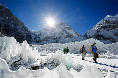 simsearch:862-03808079,k - Asia, Nepal, Himalayas, Sagarmatha National Park, Solu Khumbu Everest Region, ice pinnacles near Everest Base Camp Photographie de stock - Rights-Managed, Code: 862-06542428