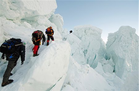Asia, Nepal, Himalayas, Sagarmatha National Park, Solu Khumbu Everest Region, the Khumbu icefall on Mt Everest Foto de stock - Con derechos protegidos, Código: 862-06542436
