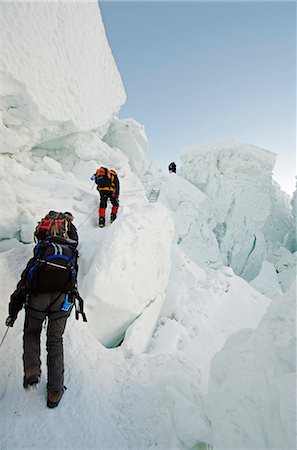 Asia, Nepal, Himalayas, Sagarmatha National Park, Solu Khumbu Everest Region, the Khumbu icefall on Mt Everest Photographie de stock - Rights-Managed, Code: 862-06542437