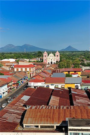 View from Cathedral to Iglesia de la Asuncion, Leon, Nicaragua, Central America Stock Photo - Rights-Managed, Code: 862-06542512