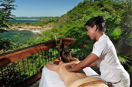 sea spa - Woman having a massage at the Aqua Wellness Resort, Nicaragua, Central America Stock Photo - Rights-Managed, Code: 862-06542606