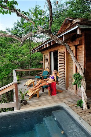 simsearch:862-06542609,k - Woman relaxing at the Aqua Wellness Resort, Nicaragua, Central America Foto de stock - Con derechos protegidos, Código: 862-06542602