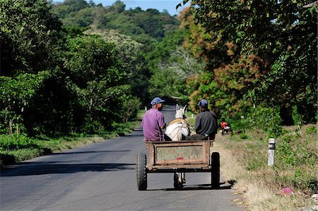 Local men in a horse and cart, Nicaragua, Central America Photographie de stock - Rights-Managed, Code: 862-06542613