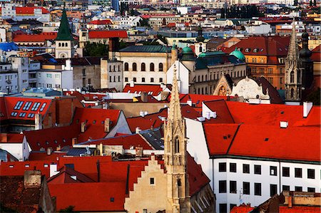 slovakia - Slovak Republic, Bratislava, Eastern Europe, Detail of rooftops of buildings in the historic centre Stock Photo - Rights-Managed, Code: 862-06542733