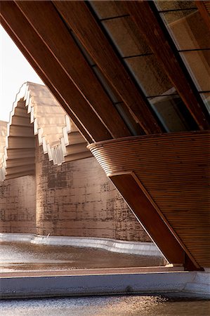 simsearch:862-06542935,k - Bodegas Ysios wine cellar, built by Santiago Calatrava, Laguardia, Alava, Spain, Europe Fotografie stock - Rights-Managed, Codice: 862-06542933