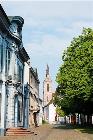 Europe, Switzerland, Basel, A street with traditional houses Foto de stock - Con derechos protegidos, Código: 862-06543108