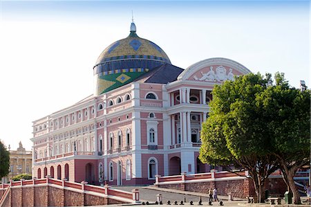 South America, Brazil, Amazonas state, Manaus, the Teatro Amazonas Opera House in the old city centre Fotografie stock - Rights-Managed, Codice: 862-06675689