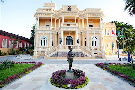 South America, Brazil, Amazonas state, Manaus, the neoclassical Rio Negro Palace, Palacio Rio Negro, cultural centre and former rubber baron mansion, in the old city centre Stock Photo - Rights-Managed, Code: 862-06675692