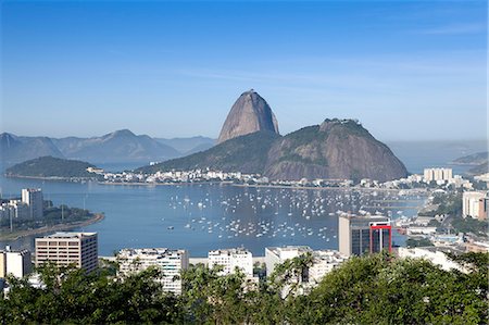 ríos - Brazil, Rio de Janeiro, Sugar Loaf and Morro de Urca in Botafogo Bay in Rio de Janeiro City Stock Photo - Rights-Managed, Code: 862-06675813