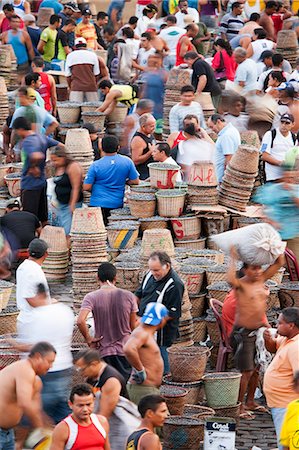 simsearch:862-06675948,k - South America, Brazil, Para, Amazon, the morning acai market outside in Belem, which takes place outside the Ver o Peso market, on the waterfront of Guajara Bay Stock Photo - Rights-Managed, Code: 862-06675940