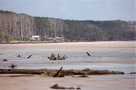 simsearch:862-06675926,k - South America, Brazil, Para, Amazon, Marajo island, a caboclo village set on the beach with Amazon rainforest behind, near Soure Stock Photo - Rights-Managed, Code: 862-06675966