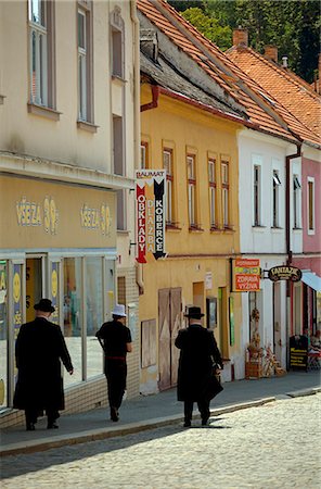 south moravia - Czech Republic, South Moravia, Boskovice. Jews walking in the historical Jewish quarter Stock Photo - Rights-Managed, Code: 862-06676597