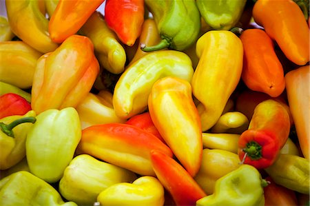 Brno, Moravia, Czech Republic. Coloured peppers for sale at the market Stock Photo - Rights-Managed, Code: 862-06676613