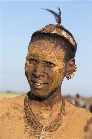 A Dassanech man at a Dimi ceremony, Ethiopia Stock Photo - Rights-Managed, Code: 862-06676753