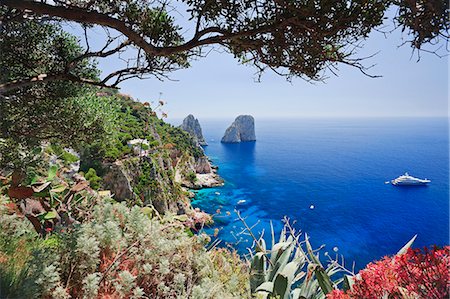 panorama italy - Italy, Campania, Napoli district, Capri. Faraglioni. Foto de stock - Con derechos protegidos, Código: 862-06676914