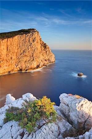 Italy, Sardinia, Sassari district, Alghero, Capo Caccia, characteristic white cliffs of Capo Caccia Stock Photo - Rights-Managed, Code: 862-06676976