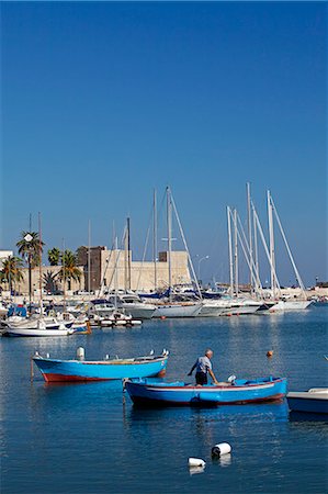 detail of boat and people - Italy, Campania, Bari. The old fishing port Stock Photo - Rights-Managed, Code: 862-06677036