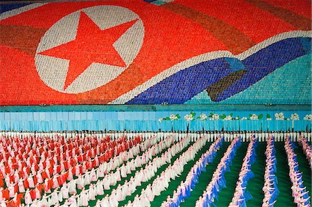 Democratic Peoples Republic of Korea, North Korea, Pyongyang. Performers at the Arirang Mass Games. Foto de stock - Con derechos protegidos, Código: 862-06677206