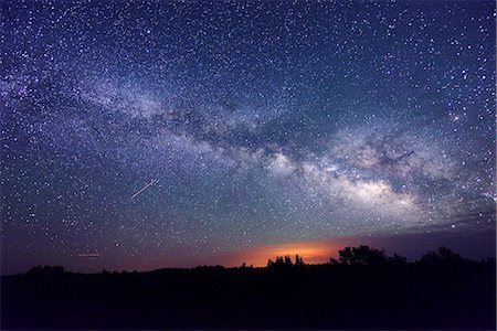 Night Sky, Sunset Crater National Monument, Arizona, USA Foto de stock - Con derechos protegidos, Código: 862-06677502