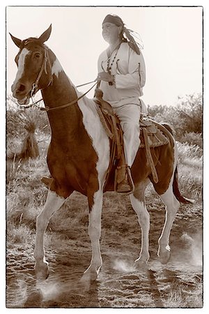 Apache Indian, Apache Spirit Ranch, Tombstone, Arizona, USA Fotografie stock - Rights-Managed, Codice: 862-06677538