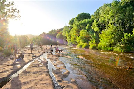 People bathing, Oak Creek Canyon State Park, near Sedona, Arizona, USA Stock Photo - Rights-Managed, Code: 862-06677554