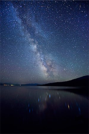 stars in sky - Night Sky at Diamond Lake, Chemult, Oregon, USA Stock Photo - Rights-Managed, Code: 862-06677561