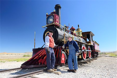 people in a locomotive - Golden Spoke National Monument, Brigham City, Utah,  USA Stock Photo - Rights-Managed, Code: 862-06677614