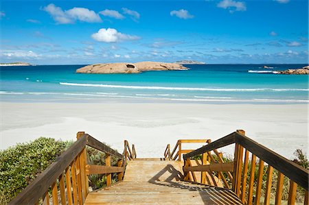 Australia, Western Australia, Esperance.  View along boardwalk down to Twilight Beach. Stock Photo - Rights-Managed, Code: 862-06824870