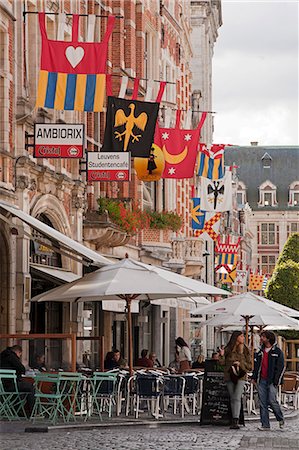 simsearch:862-03710381,k - Leuven, Belgium. Cafe in Leuven's historic town centre. Stock Photo - Rights-Managed, Code: 862-06824951