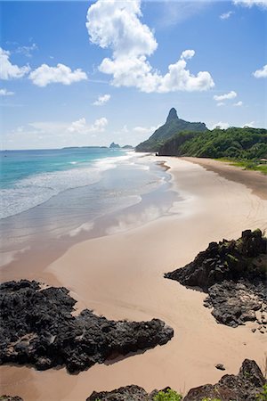 simsearch:862-08718474,k - South America, Brazil, Pernambuco, Fernando de Noronha Island, view of Father's Well beach and Peak hill Stock Photo - Rights-Managed, Code: 862-06824963