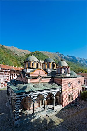 simsearch:862-06825039,k - Europe, Bulgaria, Rila Monastery, Nativity Church, Unesco World Heritage Site Fotografie stock - Rights-Managed, Codice: 862-06825025